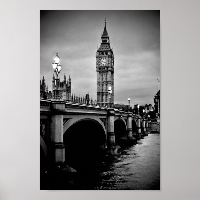 Poster Ponte Big Ben Queen Elizabeth Tower Westminster (Frente)