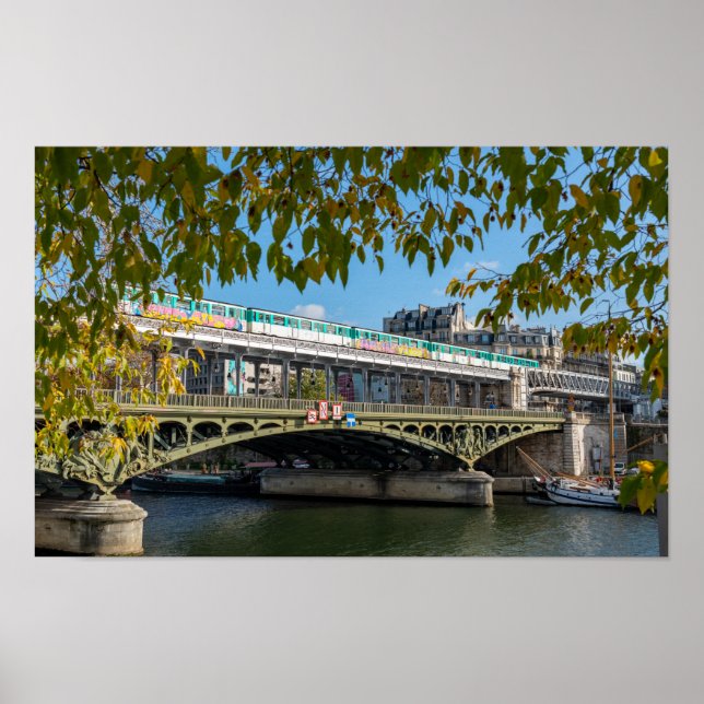 Poster Ponte Bir-Hakeim - Paris, França (Frente)