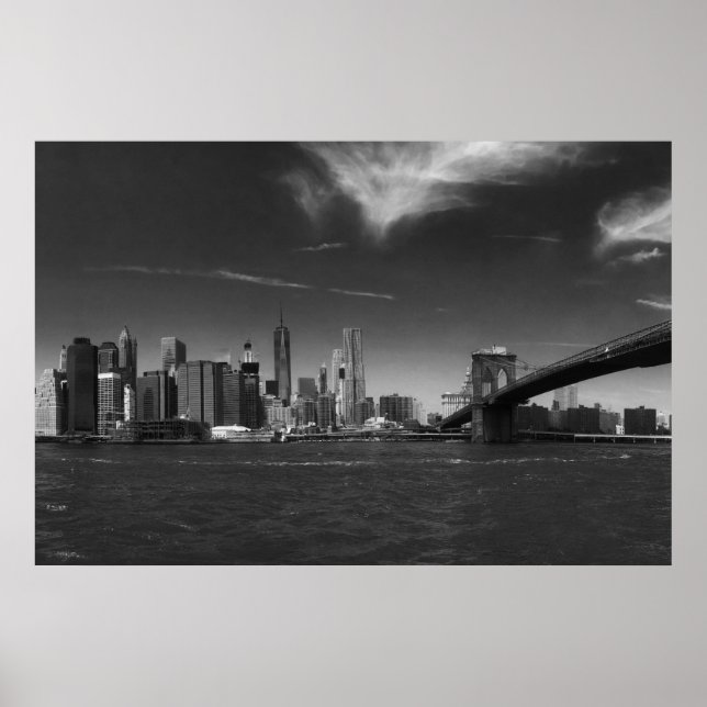 Póster Ponte Black White Brooklyn Nova York (Frente)