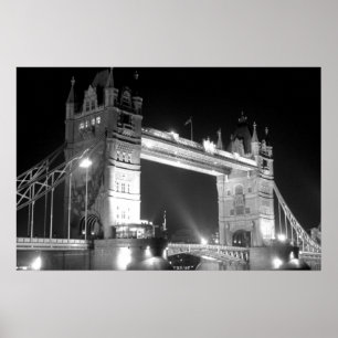 Póster Ponte branca preta da torre de Londres