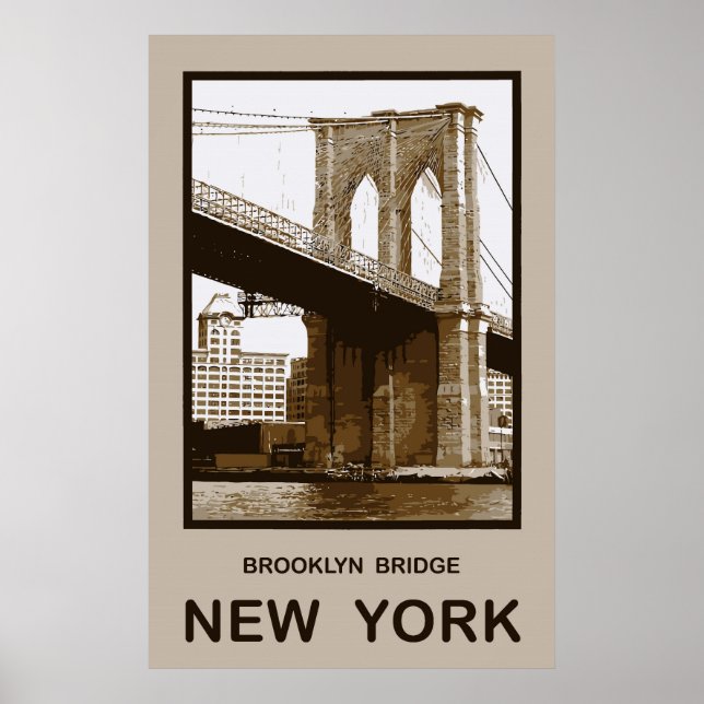 Poster Ponte Brooklyn Nova York (Frente)