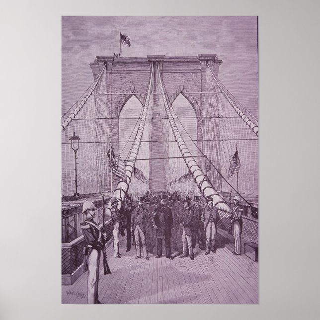 Póster Ponte Brooklyn, Presidente Arthur na abertura (Frente)
