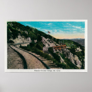 Póster Ponte circular famosa, Mt. LoweMt. Lowe, CA
