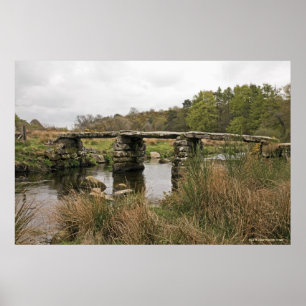 Poster Ponte Clapper No Parque Nacional De Dartmoor