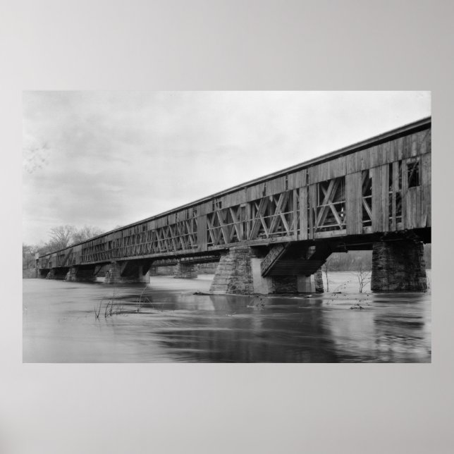 Póster Ponte coberta antiga (Frente)