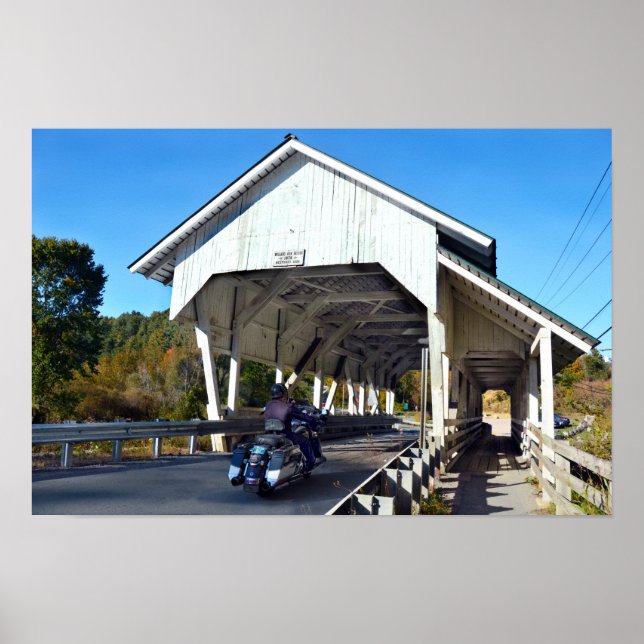 Poster Ponte coberta de Miller, Lyndon, Vermont (Frente)