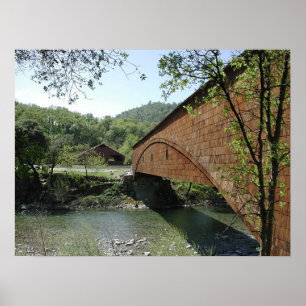 Póster Ponte coberta em Bridgeport, Califórnia