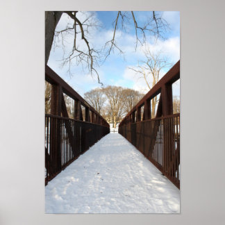 Póster Ponte coberta por neve