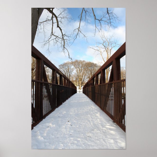 Póster Ponte coberta por neve (Frente)