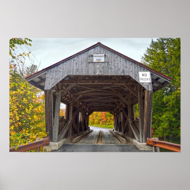 Póster Ponte Coberta Power House, Vermont (Frente)