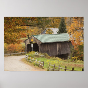 Poster Ponte coberta, Vermont, EUA