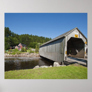 Poster Ponte coberto do rio Irish, St. Martins, New