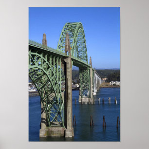 Póster Ponte da Baía de Yaquina cobrindo a Baía de Yaqu