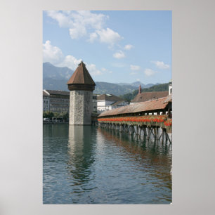 Poster Ponte da capela, lucerna, suiça