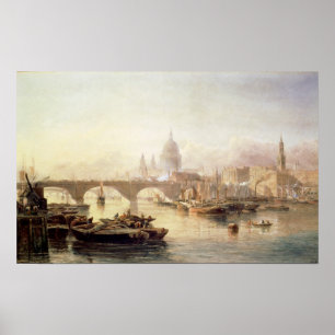 Póster Ponte da catedral e da Londres de St Paul