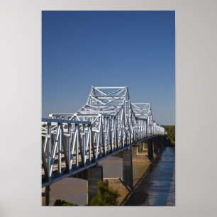 Póster ponte da rodovia I-20 sobre o rio Mississippi,