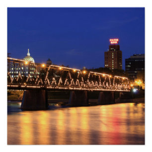 Póster Ponte da rua da noz do estado de Pensilvânia