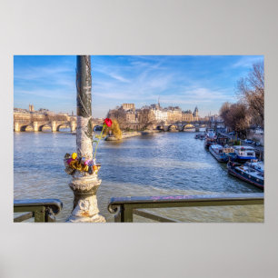Poster Ponte das Artes no Dia dos Namorados - Paris