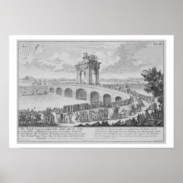 Póster Ponte de Augustus na Via Flaminia, perto de Rimini (Frente)