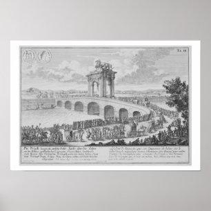 Póster Ponte de Augustus sobre através de Flaminia, pert