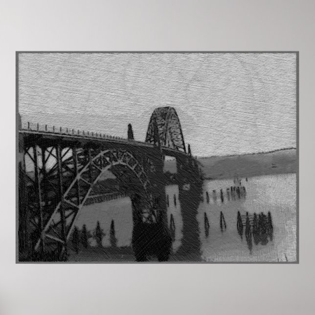 Póster Ponte de Baía de Yaquina (Frente)