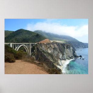Póster Ponte de Bixby na costa grande do Sur de
