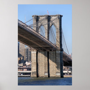 Póster Ponte de Brooklyn e skyline de Manhattan