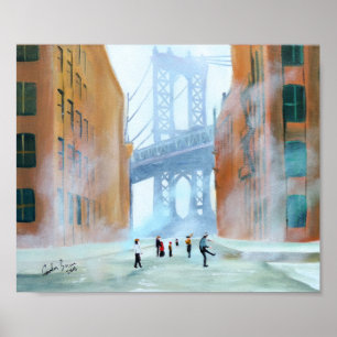 Poster Ponte de Brooklyn Gordon do stickball de New York