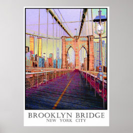 Póster Ponte de Brooklyn, Nova York