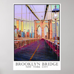 Póster Ponte de Brooklyn, Nova York