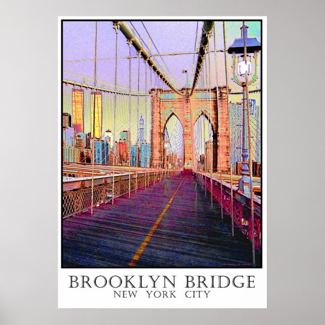 Póster Ponte de Brooklyn, Nova York (Frente)