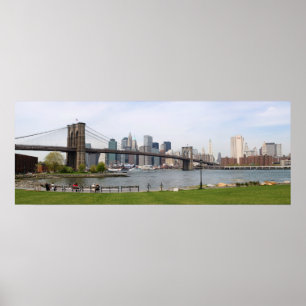 Póster Ponte de Brooklyn panorâmico