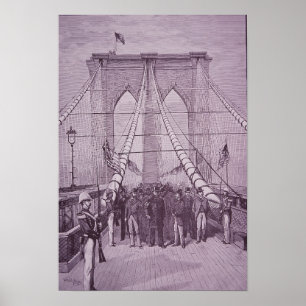 Póster Ponte de Brooklyn, presidente Arthur em sua