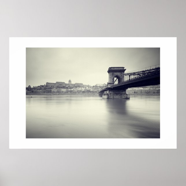 Poster Ponte de Cadeia Szechenyi e Palácio Real (Frente)