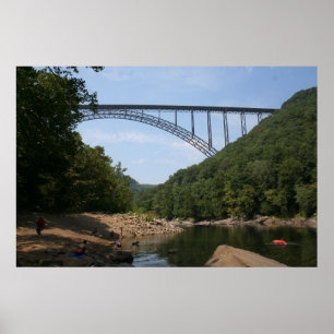 Poster Ponte de desfiladeiro de rio novo WVA