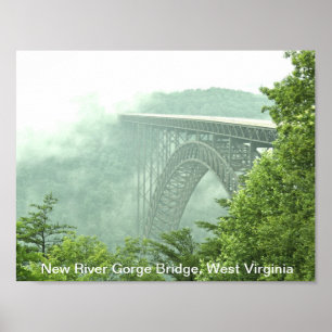 Poster Ponte de desfiladeiro de rio novo WVa