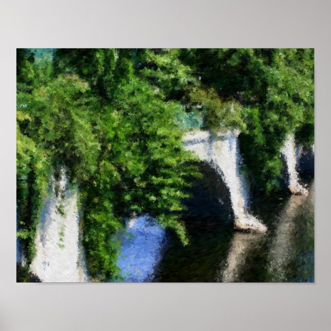 Poster Ponte de Flores Impressionista Fotografia (Frente)