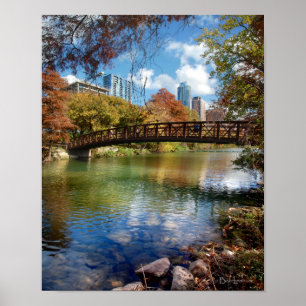 Póster Ponte de fuga Running do lago ladybird - Austin,