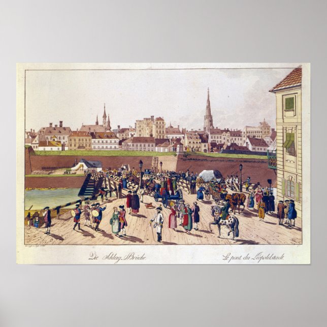 Poster Ponte de Leopoldstadt, Viena, 1780 (Frente)