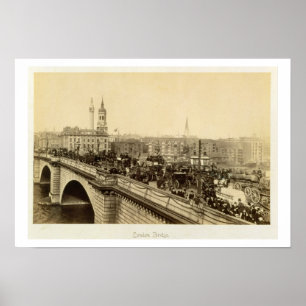 Póster Ponte de Londres, c.1880 (foto do sepia)
