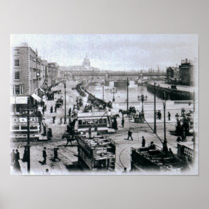 Poster Ponte de O Connell e o rio Liffey, Dublin