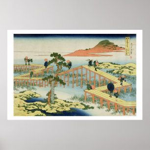 Póster Ponte de oito porções, província de Mucawa, Jap