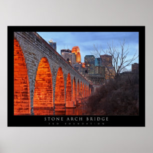 Póster Ponte de pedra do arco de Minneapolis