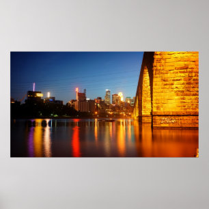 Póster Ponte de pedra do arco de Minneapolis