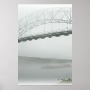 Poster Ponte de Sagamore na névoa