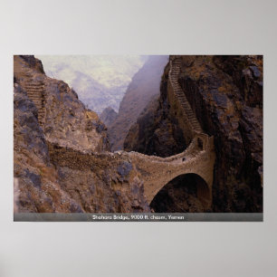 Póster Ponte de Shahara, 9000 ft. falha, Yemen