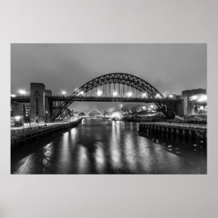 Poster Ponte de Tyne na noite