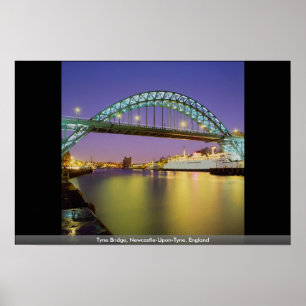 Póster Ponte de Tyne, Newcastle-Em cima-Tyne, Inglaterra