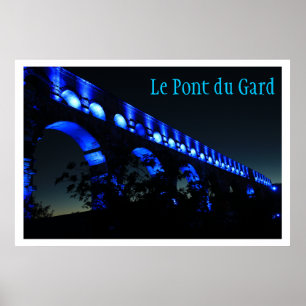 Póster Ponte do aqueduto de Le Pont du Gard, Paris France