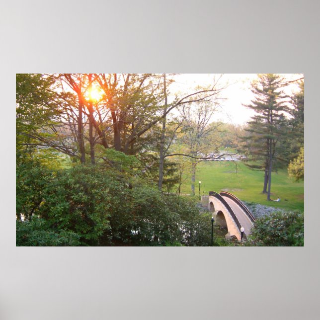 Póster Ponte do Arco-íris Sunset no Grove City College (Frente)